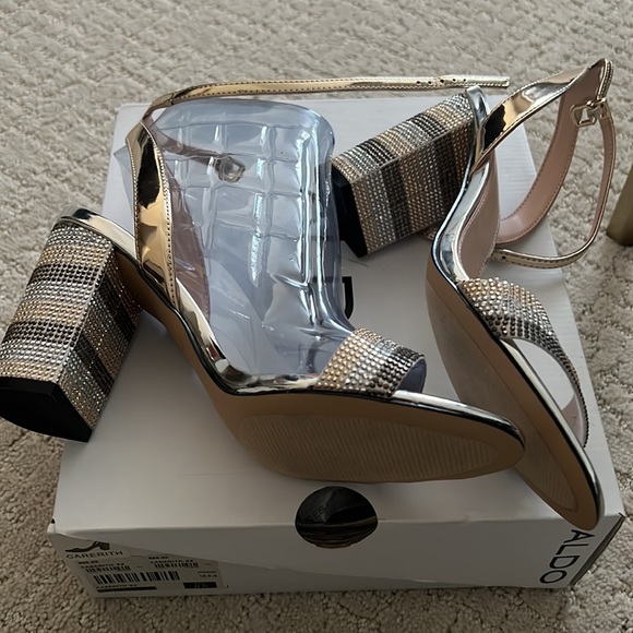 NIB Aldo Carerith rhinestone block heel sandals - Picture 5 of 5